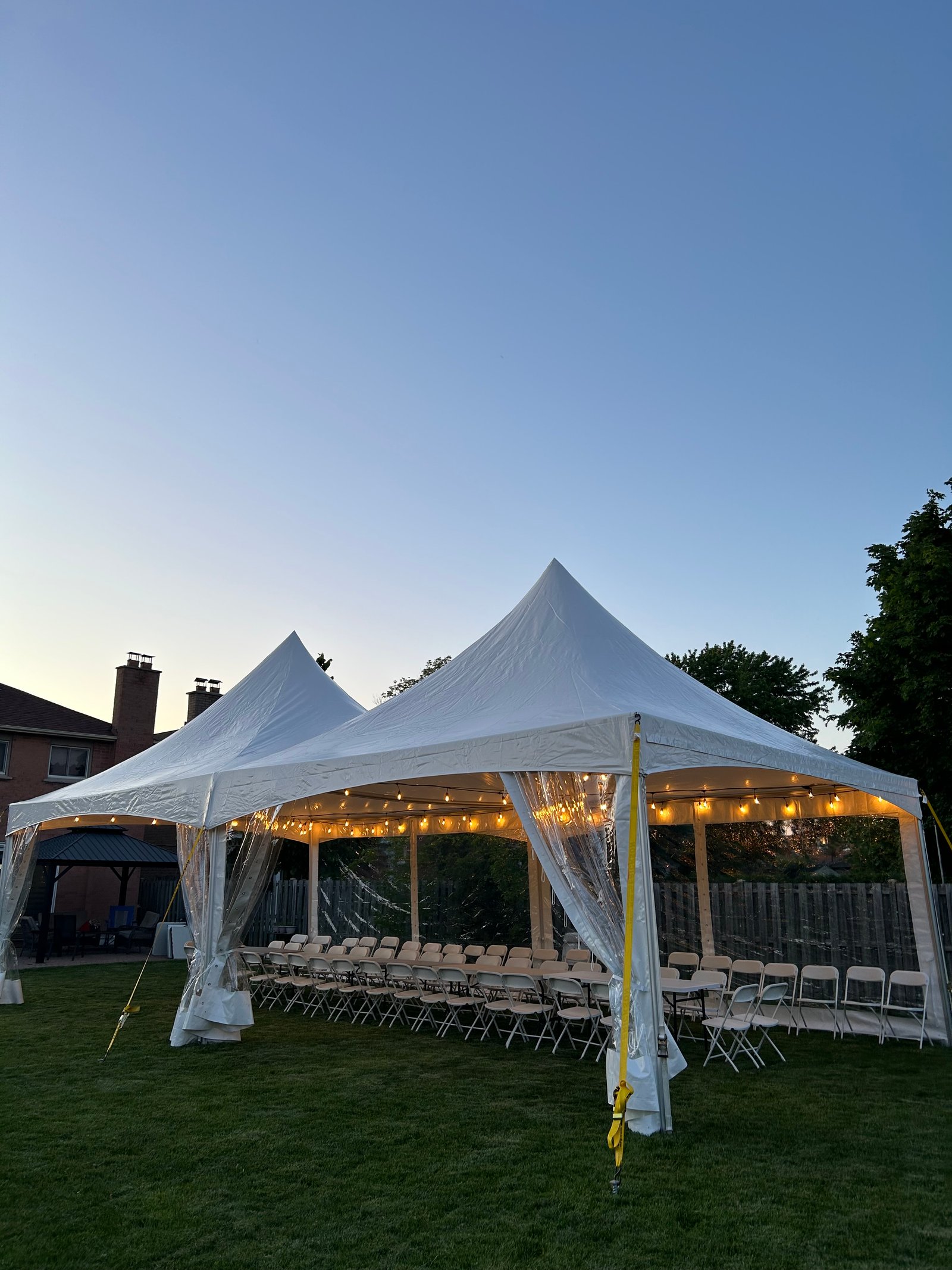 20x40 wedding tent setup